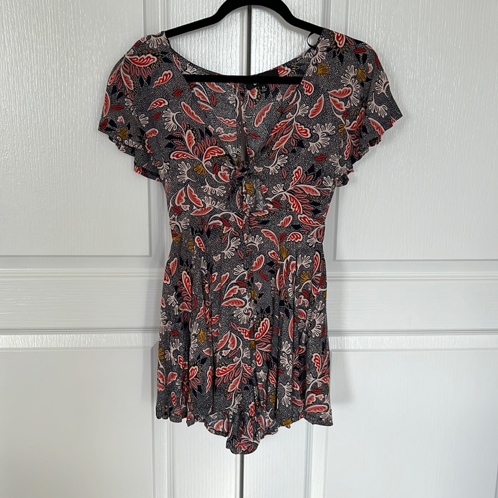 Multicolored romper dress